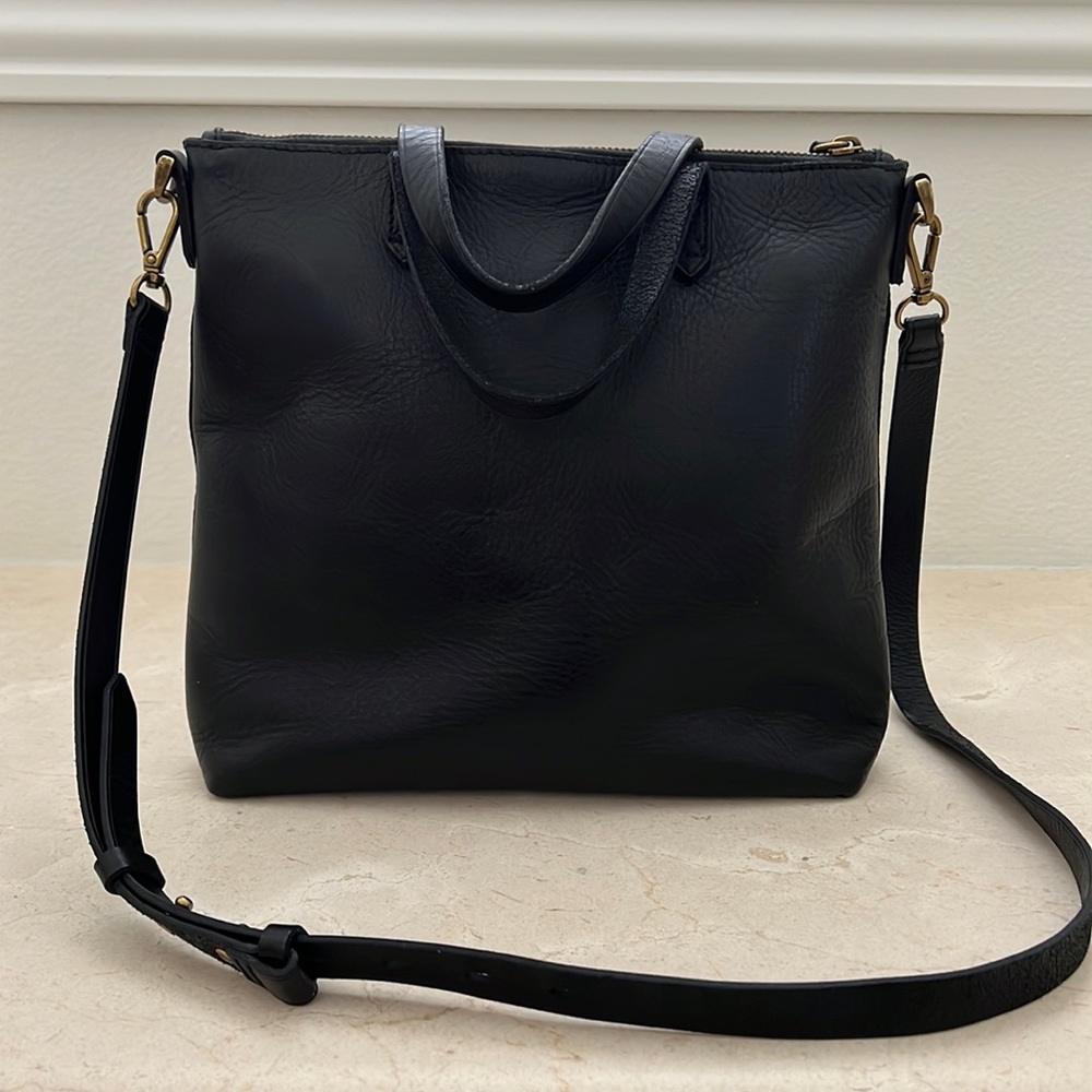Madewell Zip-Top Transport Crossbody in Black